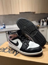 Air Jordan 1 Mid Black/Bleached Coral PS Size 3Y Preschool Nike Air Pink Black