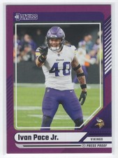 #104 2024 Donruss Purple Press Proof Ivan Pace Jr. Minnesota Vikings