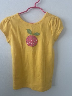 NWT Gymboree SUNSHINE Yellow Shirt  Apple with Rhinestones Top Girls Size 5