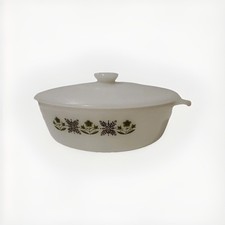 Anchor Hocking Fire King Meadow Green 437 1 1/2 Qt Casserole Dish With Lid