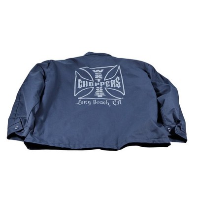 Jesse James Work Wear Jacket Mens 2XL Blue Biker West Coast Choppers Lined