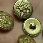 5 Vtg MILITARY Coat Of Arms Crest Buttons  — photo 3