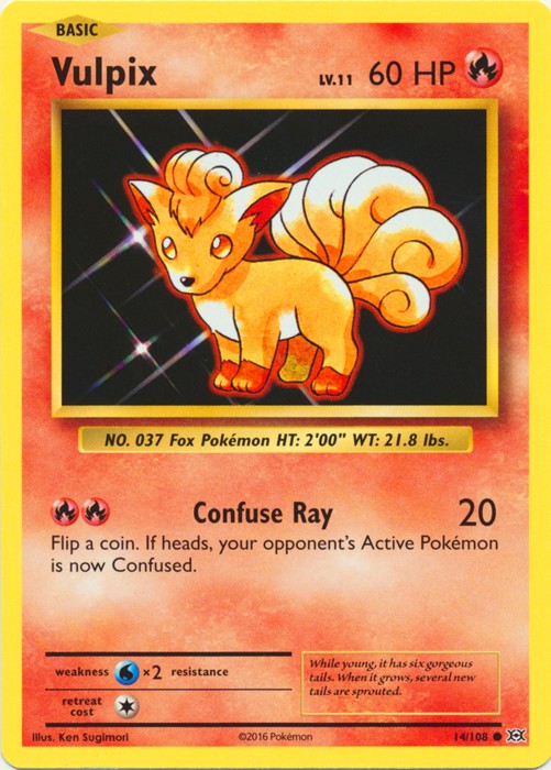 Vulpix - 14/108 - Common - Lightly Played - XY Evolutions