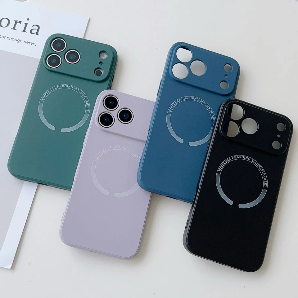 For Apple iPhone 17 Pro Max Phone Case Magnetic Soft Liquid Silicone TPU Cover - Image 2 of 4