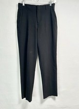 Chaps Boys 18 Regular Dress Pants Suit Uniform Black Flat Front Pockets Stretch