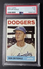 1964 Topps Don Drysdale PSA 5 Los Angeles Dodgers 