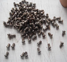 A C GILBERT Erector Set 100 1/4" BOLTS In Parts Bin with Lid