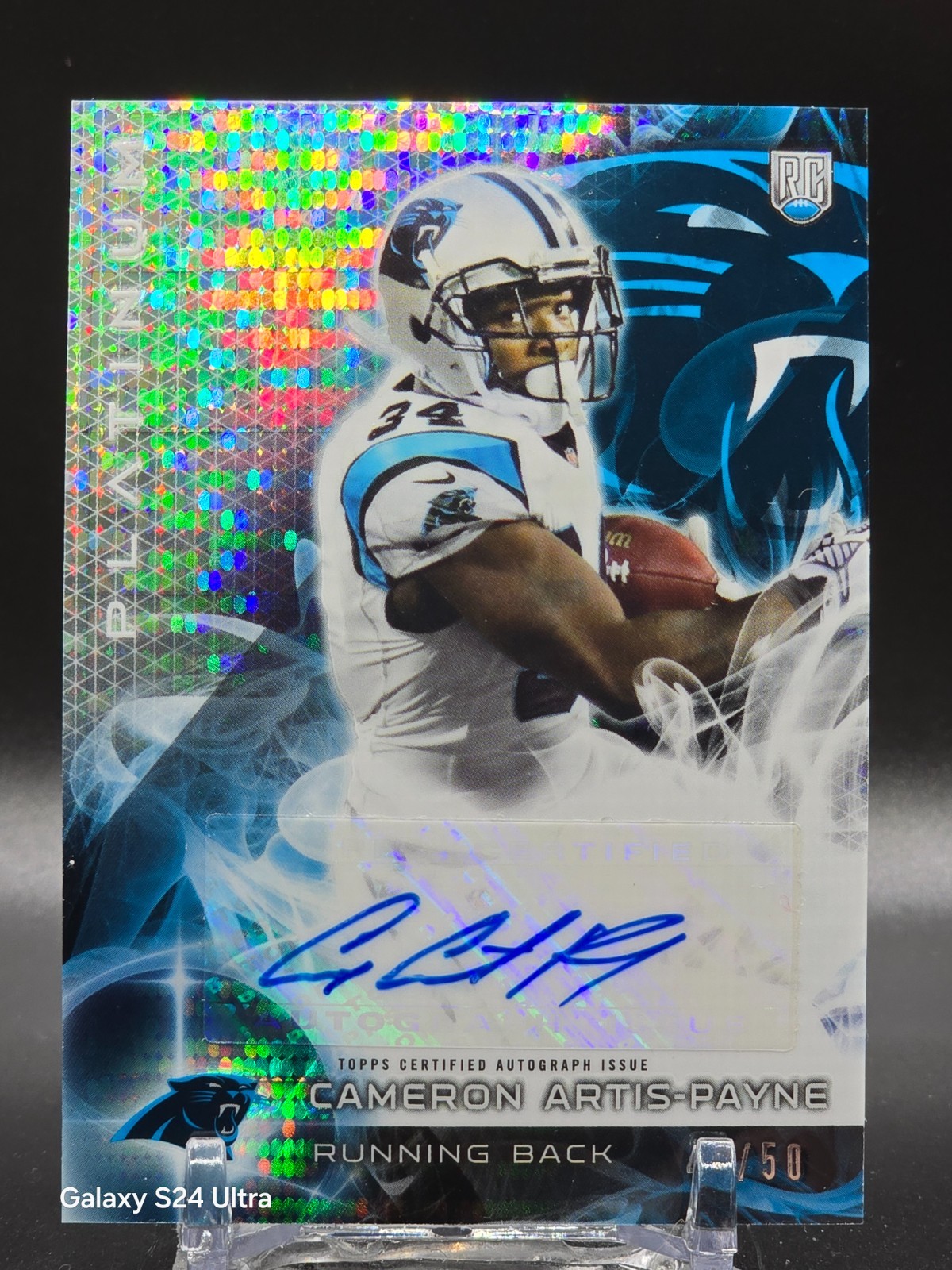 Cameron Artis-Payne Topps Platinum Autograph Rookies #ARCA Pulsar Refractor