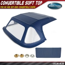 Blue Convertible Soft Top with Plastic Window for MG MGB 71-80 Convertible Coupe