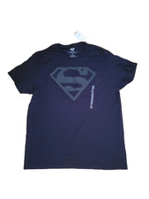 Superman Shirt Unisex Tshirt NEW Black Tee XL NWT w gray S chest 46 inch
