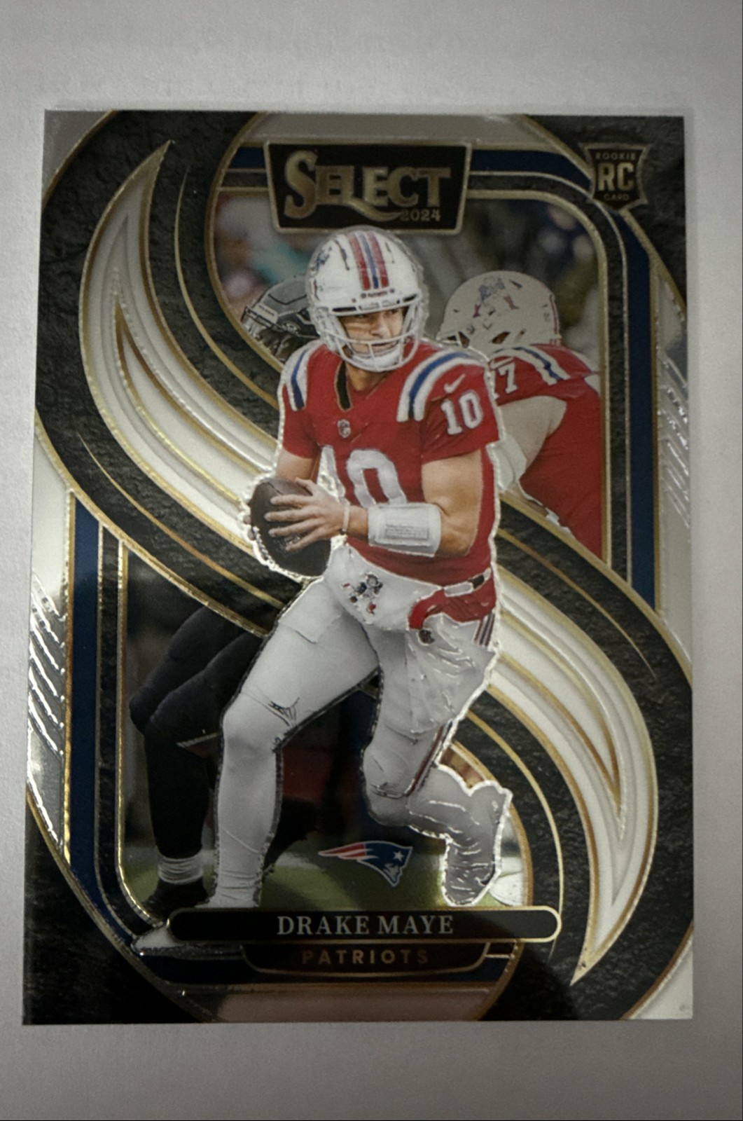 2024 Panini Select - Premier Level Drake Maye #113 Silver Prizm (RC)