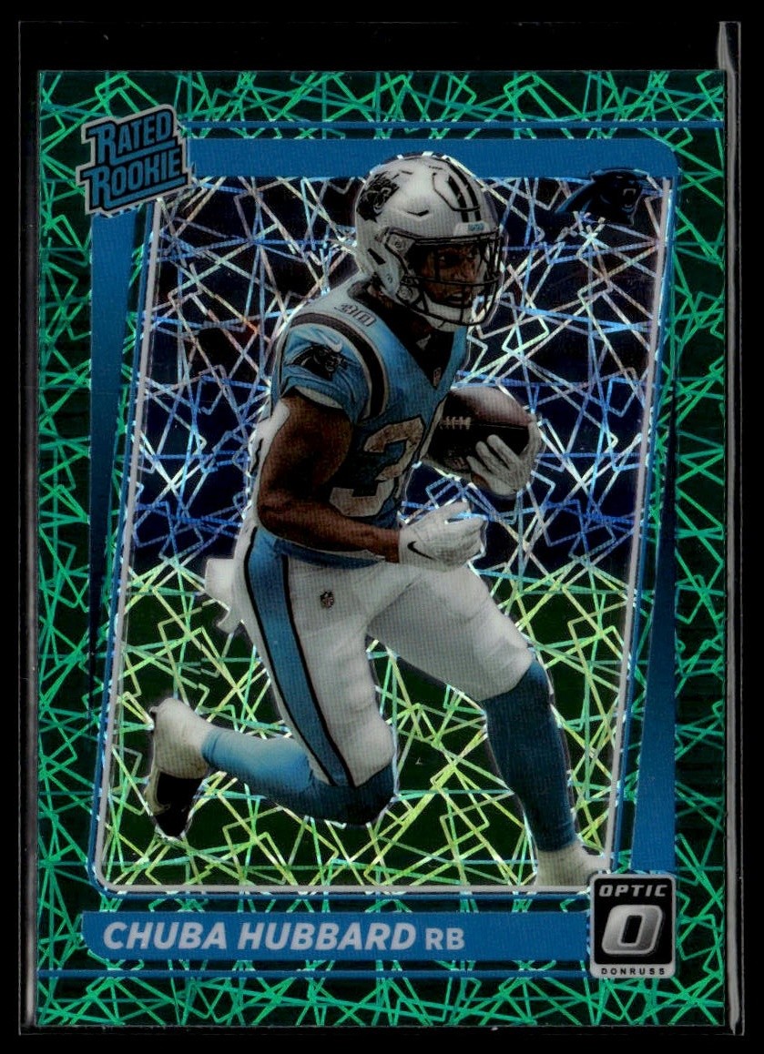 2021 Donruss Optic #225 Chuba Hubbard Green Velocity