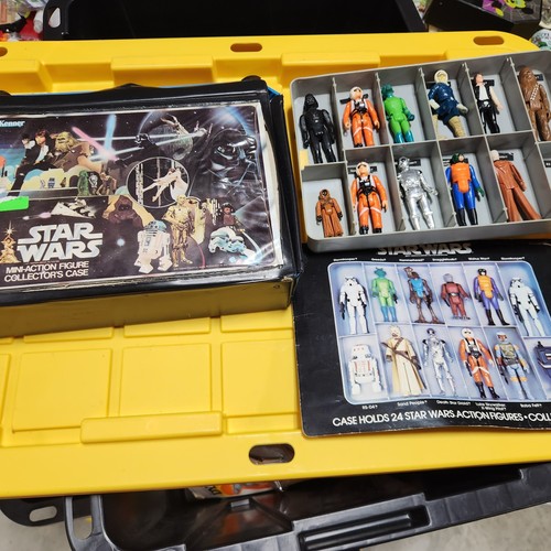 Vintage Star Wars Action Figure Collectors Case Lot 1977 Trays,11 Fig,insert D25