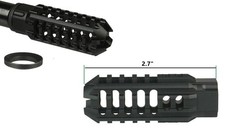 Black Competition 1/2x28 TPI Thread Skeleton Muzzle Brake Compensator For .22