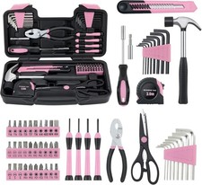 Pink 58-Pc Household Tool Kit for Women w/Cas...