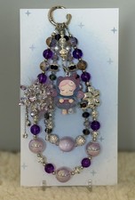 Handmade Bag/Phone Charm with Colorful Beads and authentic figure