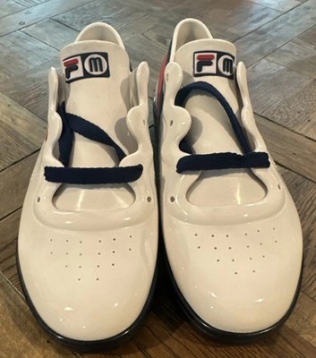 Melissa / FILA White Red Navy Synthetic Sneakers Men's Lace Up US 11 EU 44