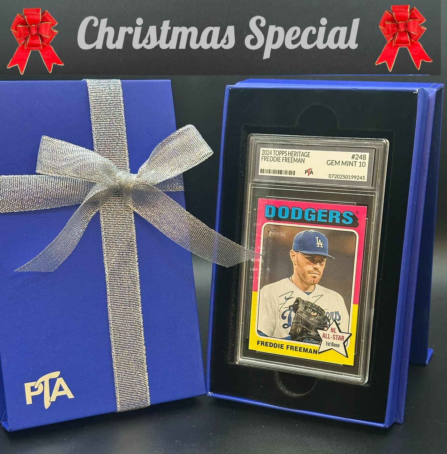 2024 Topps Heritage Freddie Freeman Los Angeles Dodgers Graded GEM MINT PTA 10🔥