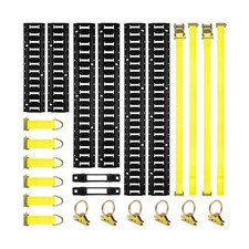 Elechomes E Track Tie-Down Rail Kit 22 Pcs Set Etrack kit 6 Rails, 2 Ratc
