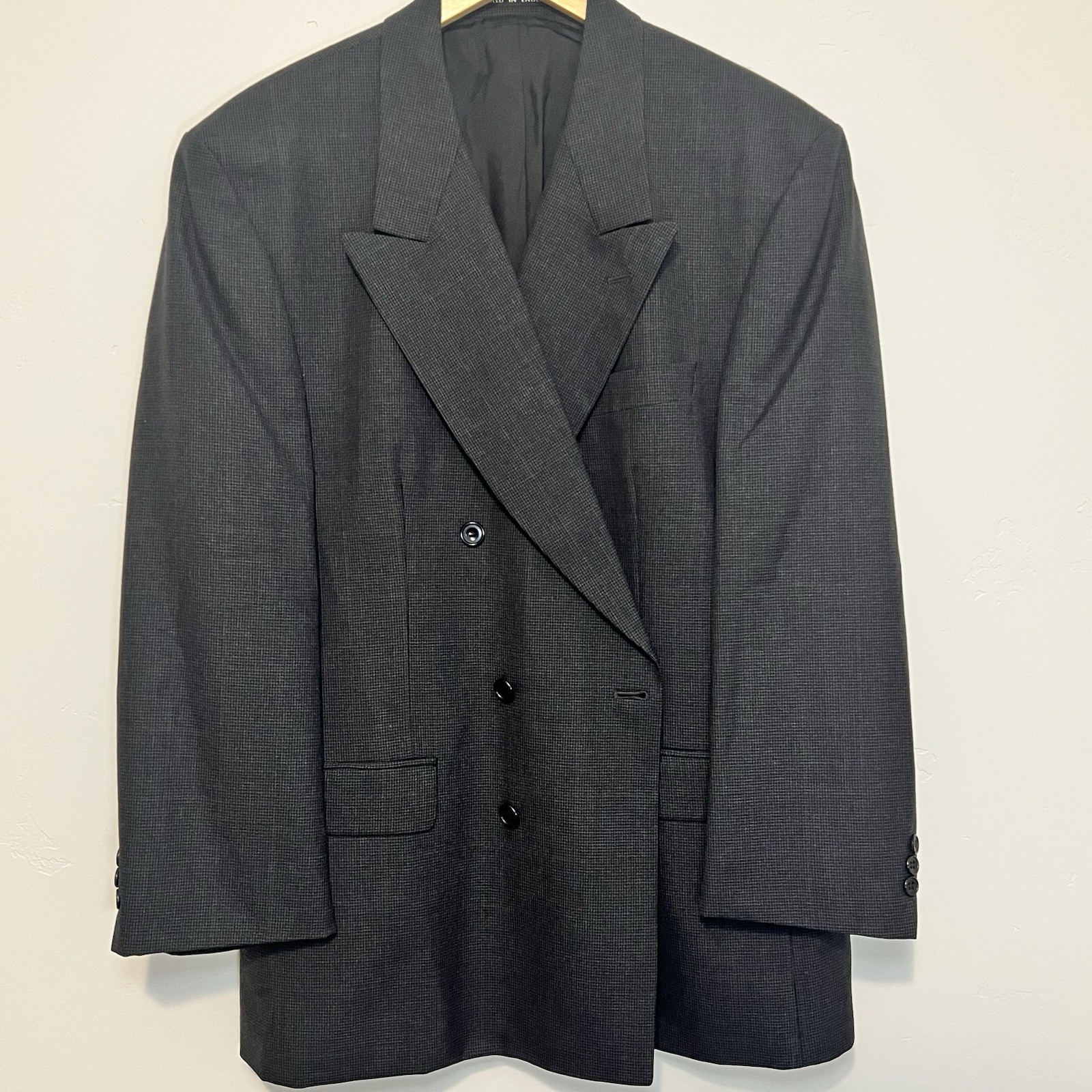 Vintage Men’s Double Breasted Suit Jacket Alexandre London Savile Row Size 44R image 2
