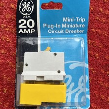 General Electric GE Mini-Trip Plug-In Miniature Circuit Breaker 20 Amp MCB