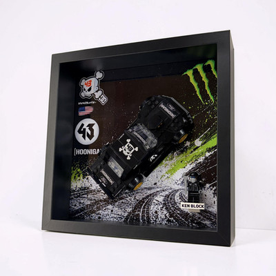 Display Rahmen für LEGO  Speed Champion Ken Bausteine Ford Mustang Hoonicorn 77262