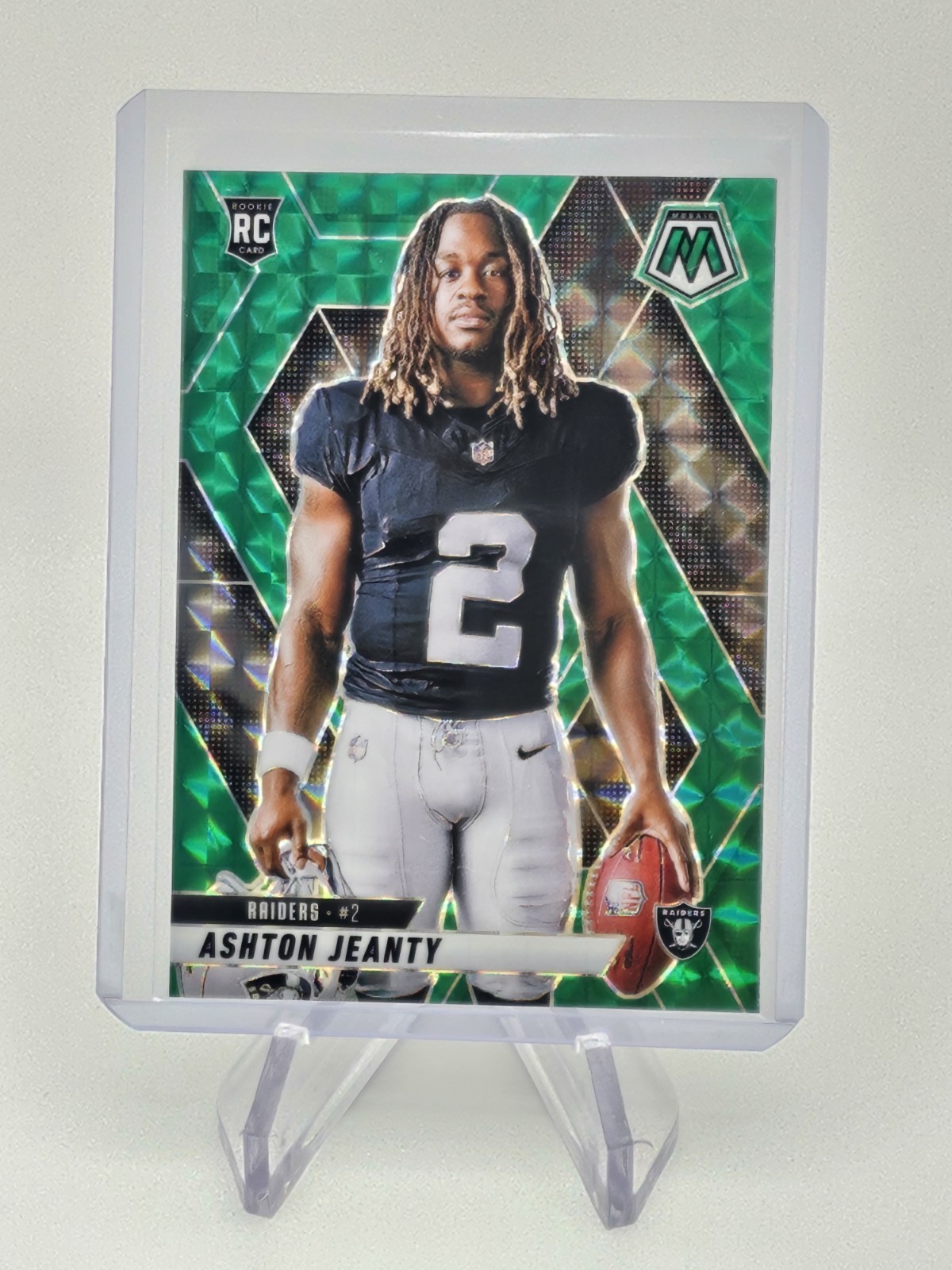 2025 Panini Mosaic ASHTON JEANTY Green Mosaic Variation Rookie #287 RC