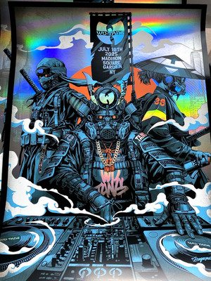 OFFICIAL WU-TANG CLAN RAINBOW FOIL POSTER MSG New York NY 2025