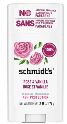Schmidt's Aluminum-Free Vegan Deodorant Rose & Vanilla 2.65 Ounce