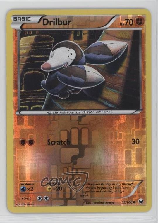 Drilbur Reverse Foil Pokémon Black & White: Emerging Powers #55