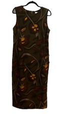 R&K Womens Size 12 Dress Vintage Maxi Sleeveless Floral Artsy
