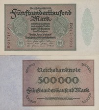 Germany Reichsbank 500000 Mark 1923 P 88b UNC