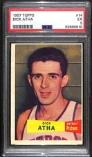 1957 Topps #14 Dick Atha DP PSA 5 EX C96013