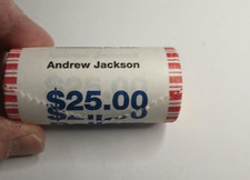 2008 Andrew Jackson Presidential Dollar - BU $25 Roll 