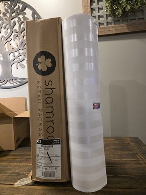 415' Shamrock Retail Packaging White On White Stripe 24'' Wrapping Paper E301024H