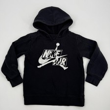 Kids Jordan Black Hoodie Sweatshirt Nike Air Jumpman Logo Pullover Size 6