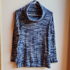 Aerie Marbled Gray Cowl Neck Sweater Size Small