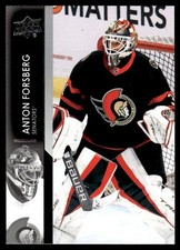 2021 Upper Deck Hockey Anton Forsberg 607 Ottawa Senators