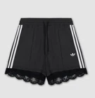 Adidas Originals Lace Trim 3S Shorts Women Asia Fit II5605 Black Casual Shorts