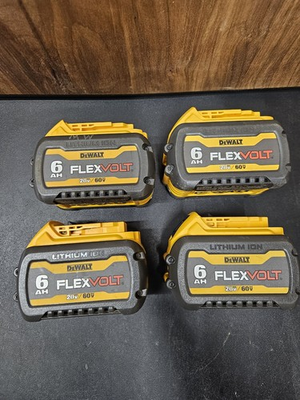 #ad DeWALT DCB606 FlexVolt 6.0Ah Battery 20V 60V MAX. LOT OF 4 DEWALT PARTS ONLY47 $164.99