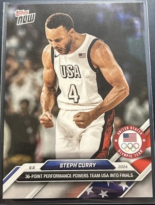 2024 Topps NOW Olympics Team USA Steph Curry  36-POINT PERFORMANCE Base #22 (D1)