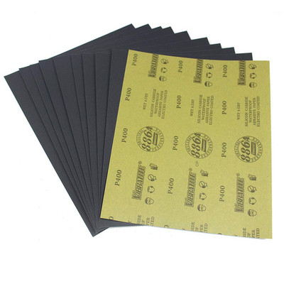 MAXAMN 400 Grit Sandpaper, Wet Dry Sandpaper Sheets 9 X 11 Inches, Silicon Carbi