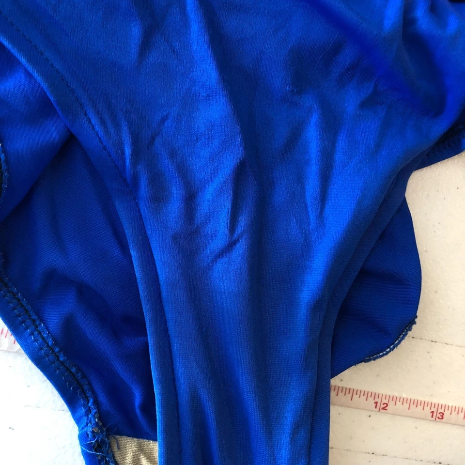 Купальник винтажный цельный Catalina сделано в США на косточках драпированный спереди розовый синий 12 - Изображение 3 из 4