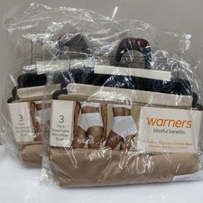 2-pack 6 Pairs Total Warners Blissful Benefits Women's Microfiber Briefs Sz S