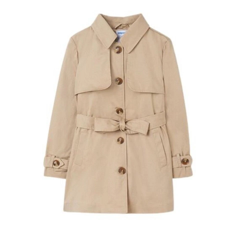 Gabardina Mayoral Niñas Tostada Talla 10 Tostada Clásica Preppy Chic Foto 2 de 4