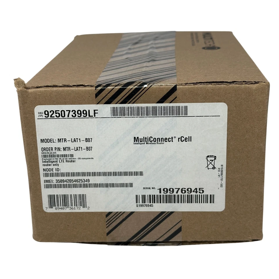 MULTITECH MTR-LAT1-B07 – MultiConnect rCell 100 Series AT&T LTE Cat 3 Router - Image 2 of 4