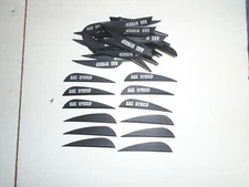 36- AAE Hybrid 26 2.7" BLACK Vanes arizona archery equipment arrow fletching  