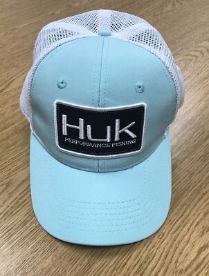 HUK Performance Fishing Green Cap Hat Snapback Pre-Owned