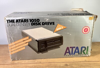 Atari 1050 5.25'' Floppy Disk Drive  (Power cables)  Complete W/Original Box