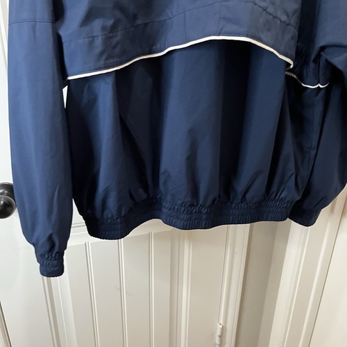 Nike Golf Jacket Mens Size L Clima Fit Full Zip Vented Windbreaker Navy Blue - Picture 10 of 12